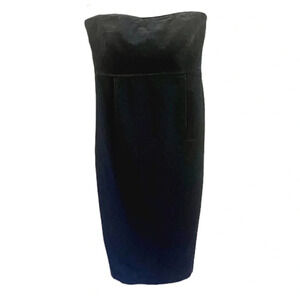 78%OFF❣️Bitten Black Velour Strapless Mini Dress, 4